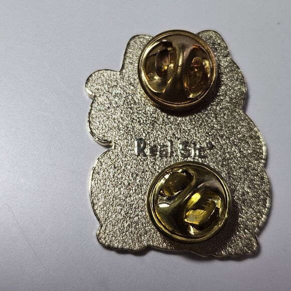 **Final Sale** Real Sic Gold Tone White And Black Enamel Good Luck Cat Pin - Picture 4 of 10